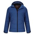 thumbnail image 2 of Ofreoo Men's Hooded Long Sleeve Solid Zipper Workwear Thicken Outdoor Down Jacket Christmas Gift, 2 of 8