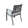 thumbnail image 5 of Noble House Amaris Outdoor Modern 6 Seater Aluminum Dining Set with Dining Bench, Dark Gray and Silver, 5 of 9
