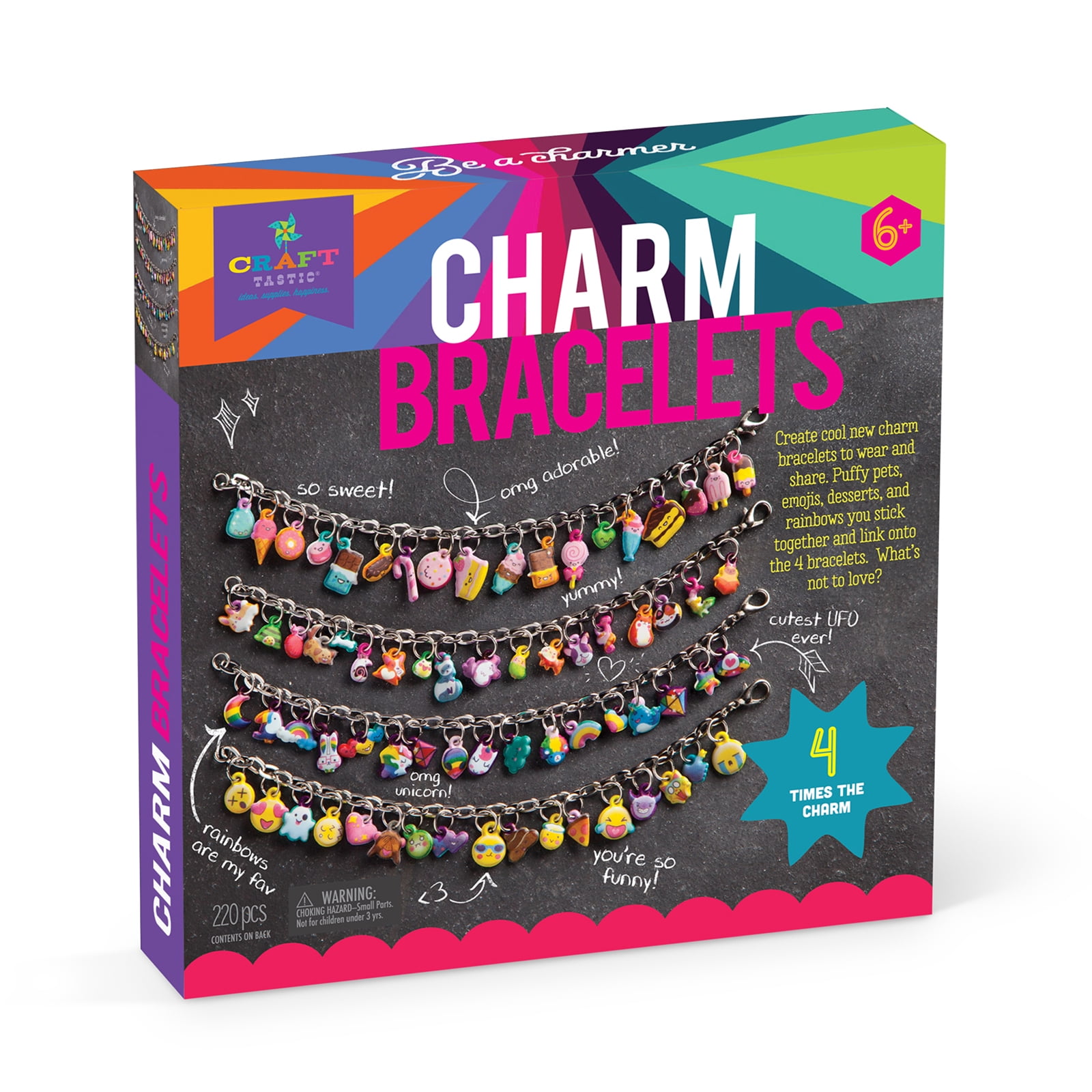 DIY Charm Bracelet Making Kit Baymyer 76 Pcs Jewelry Making Supplies with Snake Chain Charm Beads for Bracelet Jewelry Making Crafts Jewelry Making Charm Kit for Women Girls