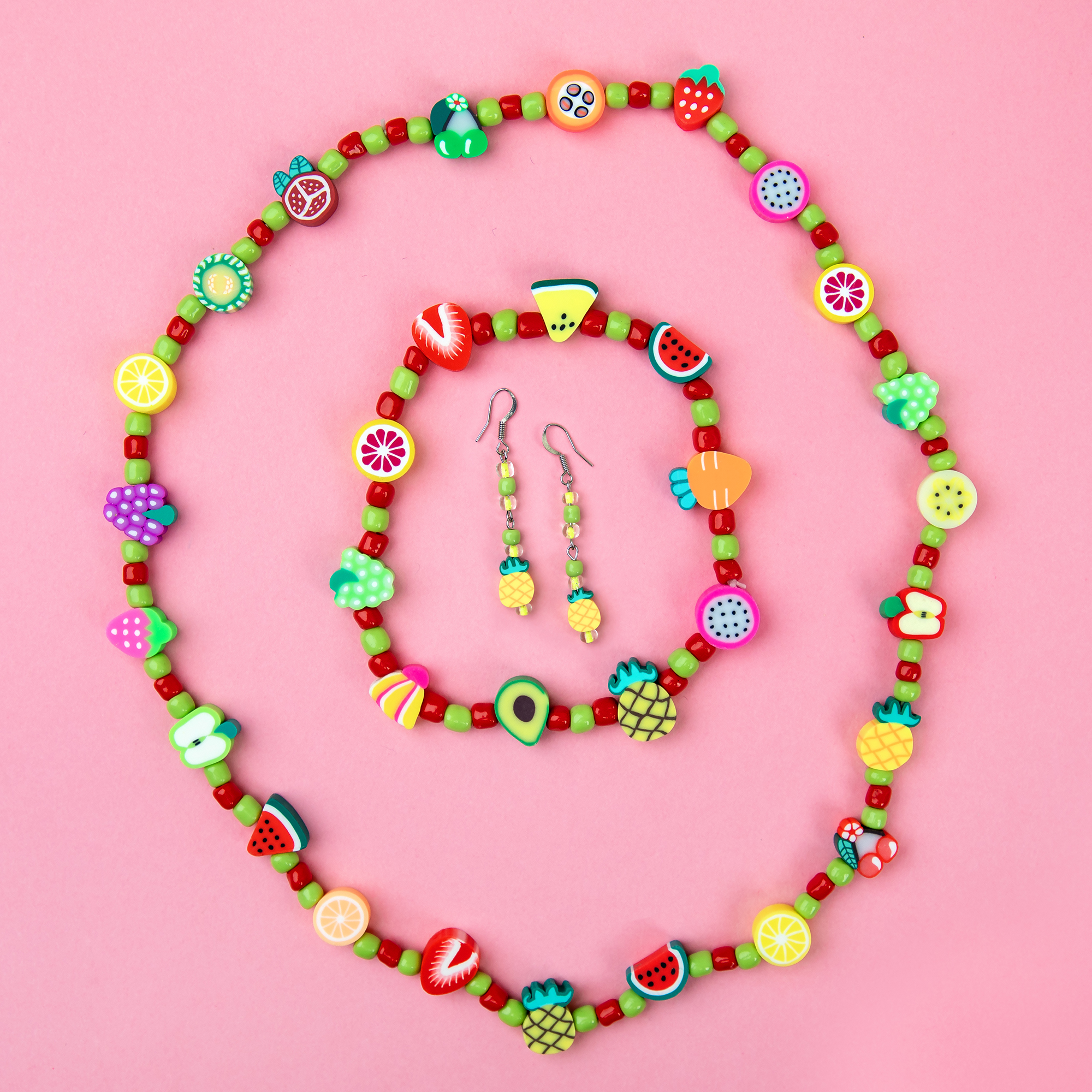 Cousin DIY 451-Piece Fruit-Themed Clay Beads Jewelry Kit