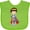 Apple Green, variant on Inktastic Prince, King, Knight, Sword, Crown, Brown Hair Boys Baby Bib