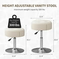 thumbnail image 2 of vhibuon ® Adjustable White Vanity Stool  Swivel Vanity Stool Chair for Makeup Room  Small Stool Chair for Vanity Bathroom  Round Ottoman, 2 of 7