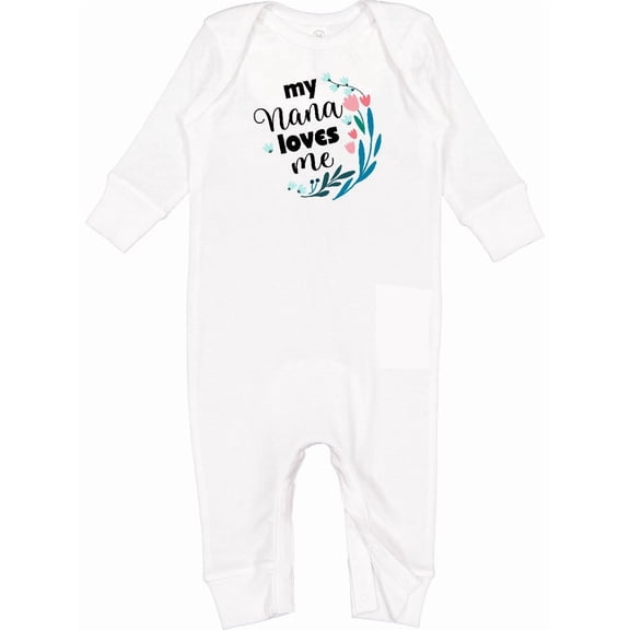 Inktastic My Nana Loves Me Granddaughter Baby Romper Coveralls