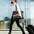thumbnail image 5 of FORMRS Canvas Laptop Tote Bag for Women with 15.6" Computer Compartments Shoulder Handbag, Purple Mountain, 5 of 7