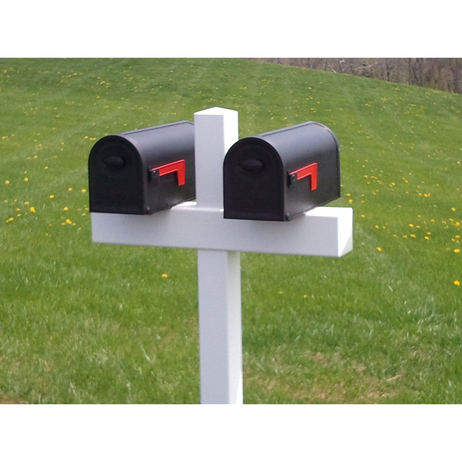 Handy Post Double 54-in x 32-in White Vinyl Mailbox Post Sleeve by Cook Products