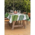 thumbnail image 3 of Outdoor Tablecloth with Umbrella Hole for Patio/Picnic/Party, Green Leaves Waterproof Table Cloth Rectangle Table Cover Washable, Tropical Summer Botanical Watercolor Elegant Wooden (52"x 70"), 3 of 8