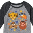 thumbnail image 3 of The Lion King - Simba, Pumbaa, Timon, & Zazu - Toddler & Youth Raglan Graphic T-Shirt, 3 of 4