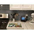 thumbnail image 2 of Siberian Husky Christmas Cookies Glass Cutting Board, 2 of 5