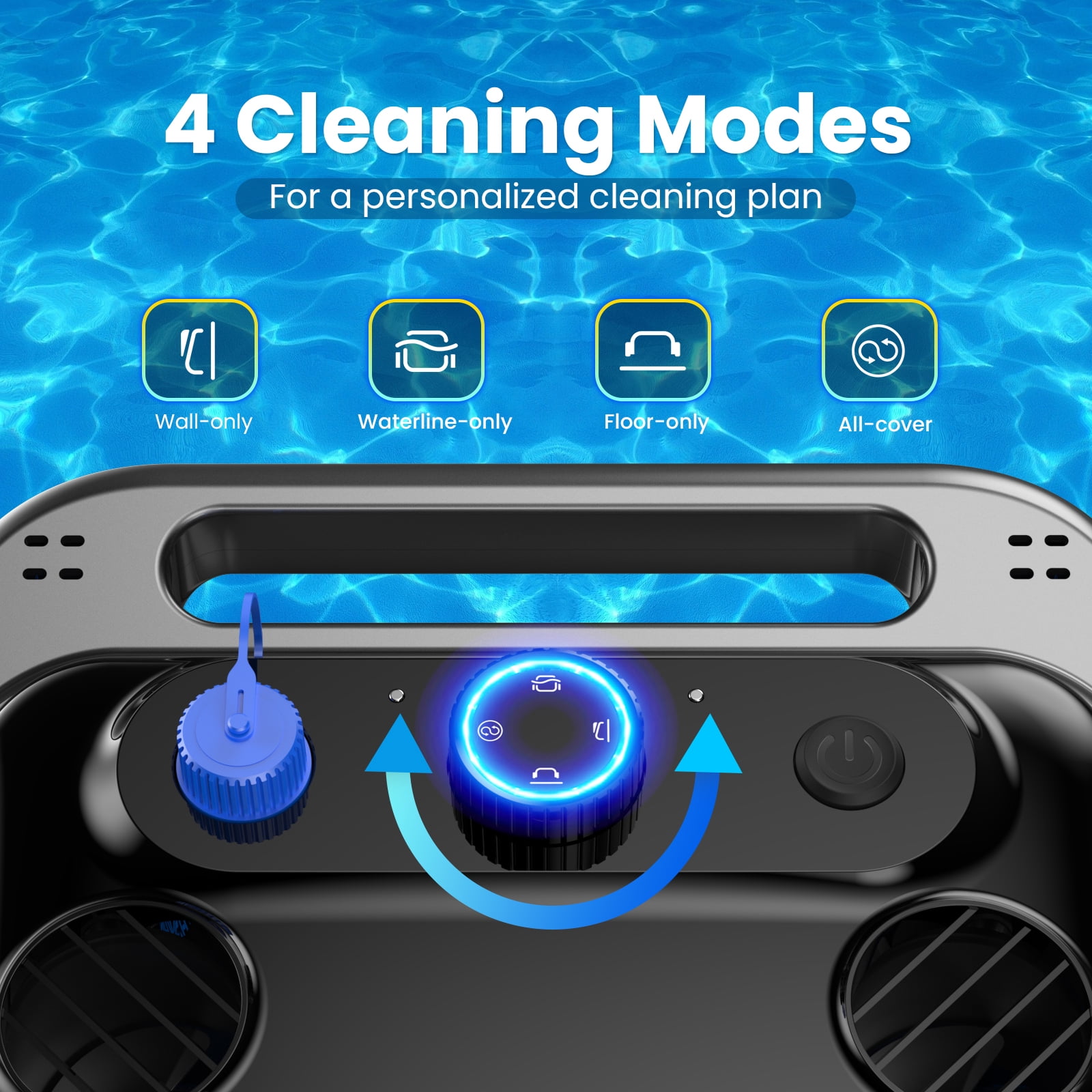 TASVAC Cordless Robotic Pool Cleaner, Wall Climbing Pool Vacuum for Inground Pools, Lasts up to 250 Mins, Ideal for Flat Above/In-Ground Pool up to 80 Feet/2000 Sq.Ft