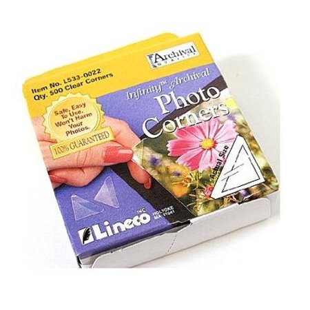 Lineco Infinity Archival Clear Photo Corners pack of 500