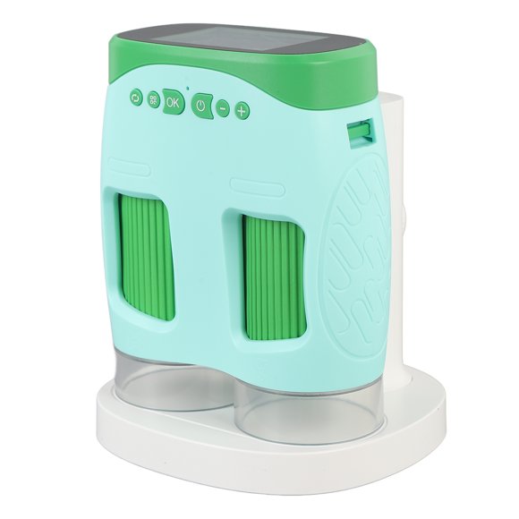 Microscope Portatif à Main, Écran 2 Pouces Interface Type C Microscope Portatif Caméra ABS pour Extérieur Vert, Bleu, Rose