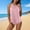 Pink, variant on MGDXOX Women's Halter Neck Tankini Set Ruffled Layered Two Piece Swimsuit Tummy Control Solid Fashion Bathing Suit Pink S
