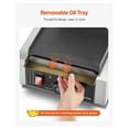 thumbnail image 4 of Panini Press Grill, 1800W Electric Sandwich Maker, Stainless Steel, Temp Control, 8.8x9in Non-Stick Plate for Burgers, Steak, Bacon, 4 of 9