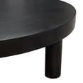 thumbnail image 3 of Diamond Sofa RUNECTBL 42 in. Solid Acacia Wood Top & Iron Leg Base Rune Round Cocktail Table - Black, 3 of 5