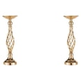 thumbnail image 3 of Minnieouse Decoración de fiesta en casa duradera y elegante con candelabros de metal y exhibiciones de flores Floreros Oro francés Oro francés 2Conjunto, 3 of 6