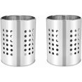 thumbnail image 1 of 2-piece stainless steel kitchen utensil tray - Round drain organizer - Kitchen utensil storage tube - Cookware rack - Drying equipment - With round drain opening - Suitable for forks, knives, spoons,, 1 of 6