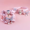 thumbnail image 4 of Shenmeida 2PCS Collar for Cats Pets Breakaway with Drop Bead Floral Bow Decor Adjustable Safety Puppy Costume Accessories, 4 of 8