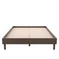 thumbnail image 5 of GDF Studio Queen Platform Bed with Low Profile Design, Solid Wood Frame, Walnut, 5 of 8