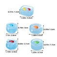 thumbnail image 2 of OULII 15Set Glow In The Dark Miniature Fish Bowl Resin Aquarium Ornaments Assorted Color Decorative Figurines, 2 of 8