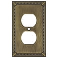 thumbnail image 2 of Rok Hardware Wall Plate Traditional Decorative Double Receptacle Outlet Antique Gold, 2 of 2