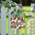thumbnail image 2 of Welcome Door Sign Decoration Strawberry with Leaves 13.8" Rectangular Front Entrance Hanging Sign Outdoor Farmhouse Porch, 2 of 6