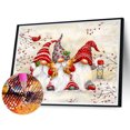 thumbnail image 2 of Kits de pintura de bricolaje FLhrweasw Diamond Drill Winter Goblin 5D decoración de pared redonda completa, 2 of 9