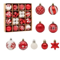 KOYPTL 42Pcs Colorful Christmas Hanging Balls - Christmas Proof Multi-style Ornaments for Party Christmas Tree Holiday Birthday Home Supplies