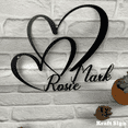 thumbnail image 4 of Craftnamesign Couple Heart Metal Sign, Custom Name Sign,Valentine Day Gift, Couple Gifts, 4 of 4