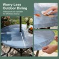 thumbnail image 5 of Round Outdoor Tablecloth with Umbrella Hole and Zipper, Navy Blue Grey Tablecloth with Elastic Waterproof, Modern Ombre Oil Painted Abstract Art Patio Table Covers for 45" - 54" Picnic Pool Tables, 5 of 9