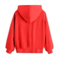 thumbnail image 5 of larppty Halloween Sweatshirt Boys and Girls Casual Long Sleeve Hoodies Cute Oversized Fleece Pocket Sweatshirt Tops (Red,12-13 Years), 5 of 6