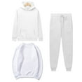 thumbnail image 2 of CFLVAEK 3 Piece Sweatsuits for Women and Men Plus Size Sweatshirts and Hoodies Drawstring Waist Sweatpants Fall Winter Tracksuits Set White L, 2 of 6