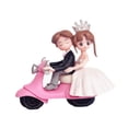 thumbnail image 4 of Figura en miniatura de pareja de novios, recuerdo simulado, paisaje de boda Blanco y negro, 4 of 9