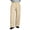 Khaki, variant on Mens Wide Leg Fleece Lined Dress Pants Old Money Baggy Elastic Waist Relaxed Trousers