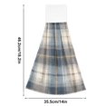 thumbnail image 2 of Dailycode Kitchen Wash Cloths with Hanging Loops Absorbent Absorbent Quick Drying Hand Towels, 2 Pack, Navy and White Plaid, 2 of 7