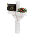 thumbnail image 6 of Step2 Hudson 58" All-in-One Plastic Mailbox and Over Post Kit with Planter in White, 6 of 11