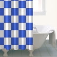 thumbnail image 4 of Blue and White Checkered Pattern Shower Curtain 36"x72" ,Bathroom Decorative Shower Curtains Set with 12 Hooks,Modern Waterproof Washable Shower Curtain, 4 of 6