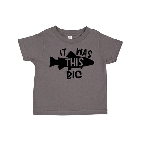 

Inktastic It Was This Big Fishing Humor Gift Toddler Boy or Toddler Girl T-Shirt