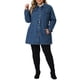 thumbnail image 2 of Chaqueta de mezclilla para mujer de talla grande Agnes Orinda con botones y mangas largas 1X azul, 2 of 6