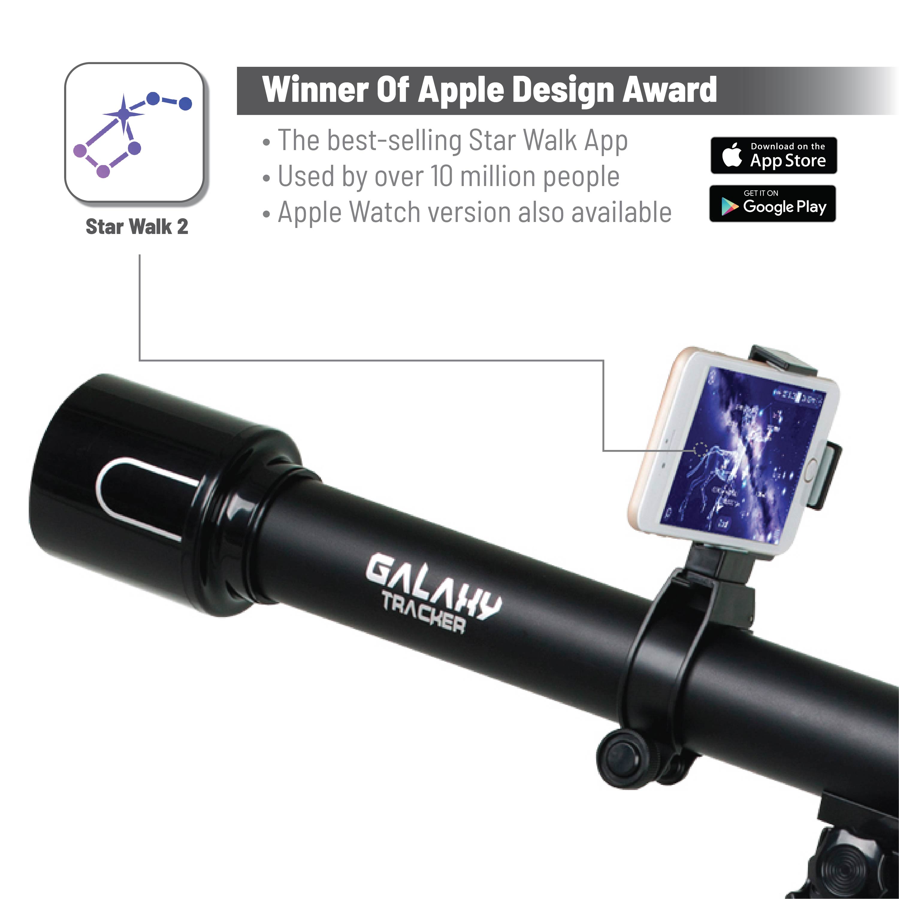 EASTCOLIGHT 32025 Galaxy Tracker - 525 Power 50Mm Wide Angle Hd.