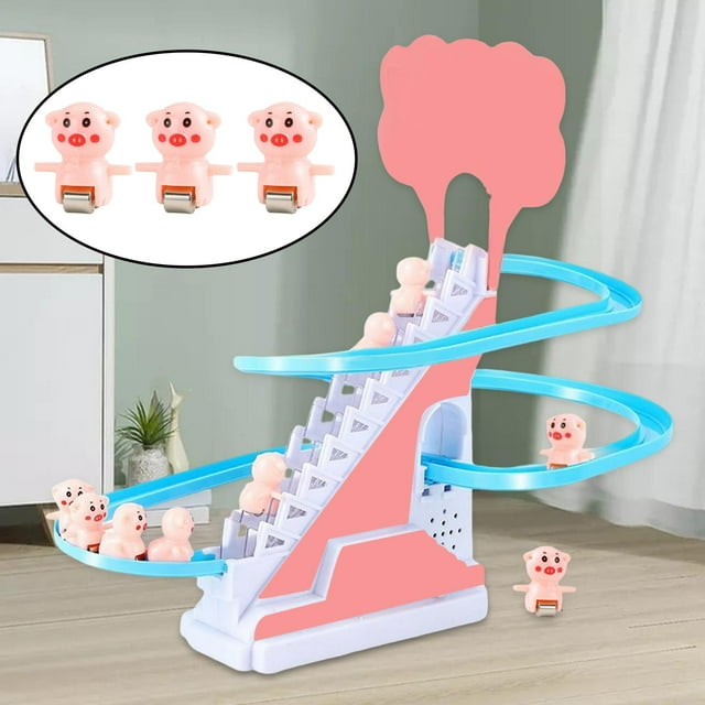 Accesorios de juguete Hugo Piezas de juego eléctrica para subir escaleras Cerdito
