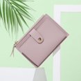 thumbnail image 1 of Monedero ultrafino para mujer, estilo coreano, con cremallera, para tarjetas, color caramelo, para estudiantes, para autobús, 1 of 6