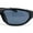 Shiny Black - Black, variant on Mens Rimless Oval Round Sport Wrap Around Plastic Y2K Sunglasses White - Black