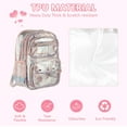 thumbnail image 5 of DAKIMOE Fashion Clear Backpack Heavy Duty PVC Transparent Bag See Through BookBag for Student School Work Festival Sport Travel, 5 of 11