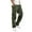 Army Green, variant on MRULIC jeans for men Mens Casual Waist Color Sports Hat Multi Woven Pocket Foot Rope Solid Pants Street Cargo Tie Men's Cargo Pants Men Cargo Pants  Green + M