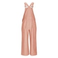 thumbnail image 4 of yoeyez Combinaisons pour Femmes Décontractées d'Été, Salopettes à Rayures pour Femmes à Bretelles Ajustables, Combinaisons à Jambes Larges avec Boutons, Pantalons, Combinaisons, Combinaisons, Combinaison Orange, TTG, 4 of 5
