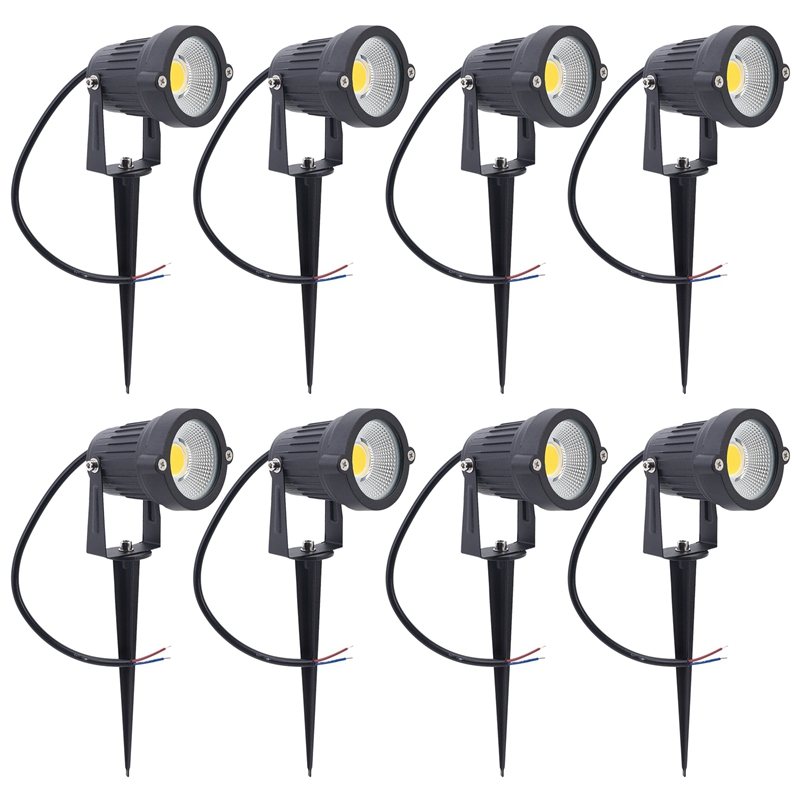 8Pcs Landscape Lights 5W LED Garden Lights 12V Path Lights Outdoor