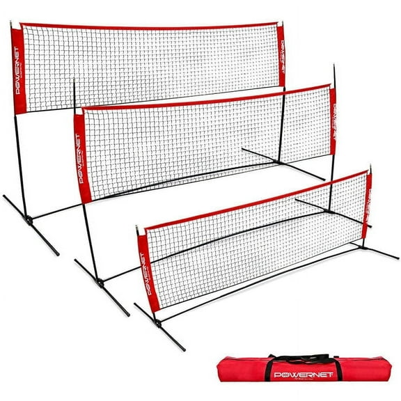 PowerNet Portable 10x3 Ft Net for Tennis Badminton Volleyball Pickellball (1050)