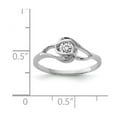 thumbnail image 2 of 925 Sterling Silver Rhodium Plated Cubic Zirconia Ring Size 8-Ring for Women, 2 of 2