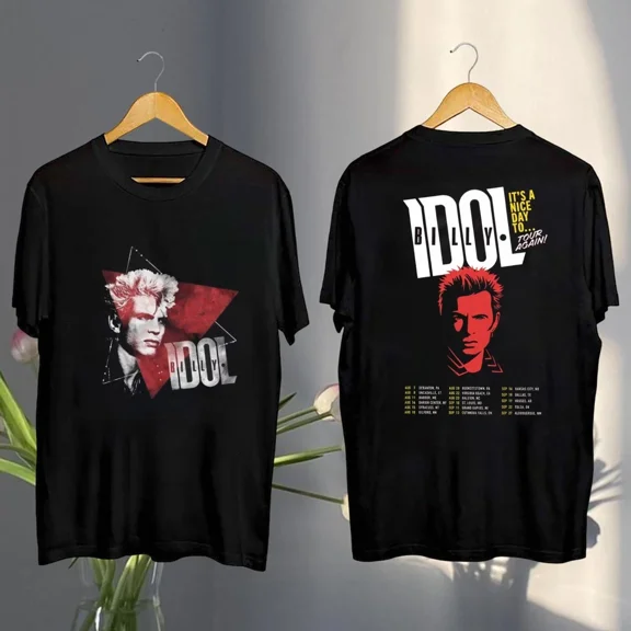 Billy Idol 2026 Concert, Billy Idol It's Nice Day to Tour Again 2026 T-Shirt