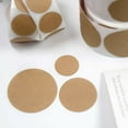 thumbnail image 6 of 500pcs Roll Of Brown Kraft Round Craft Sticker Adhesive Labels For DIY Projects And Holiday Celebration Strong Adhesion, 6 of 7